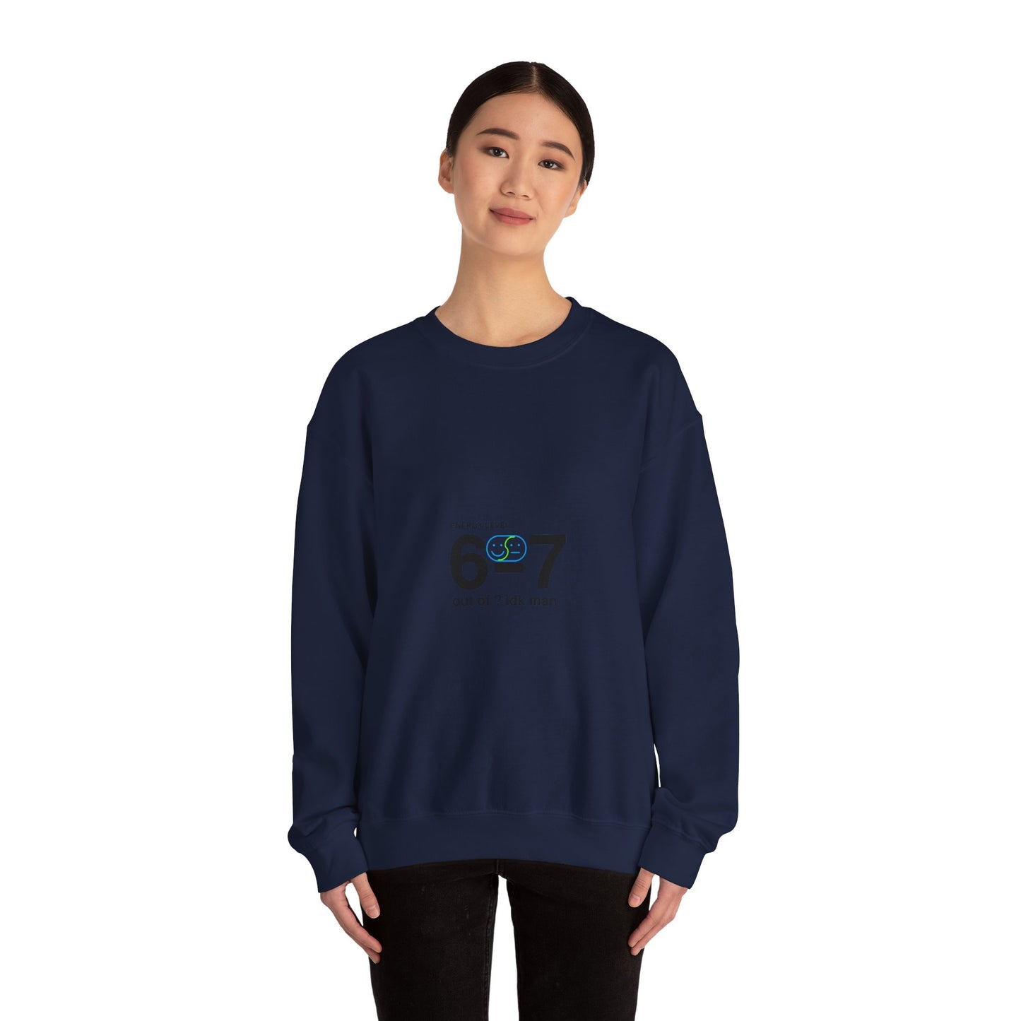 67 Numeric Meme Crewneck Sweatshirt | absurdist humor, TikTok meme