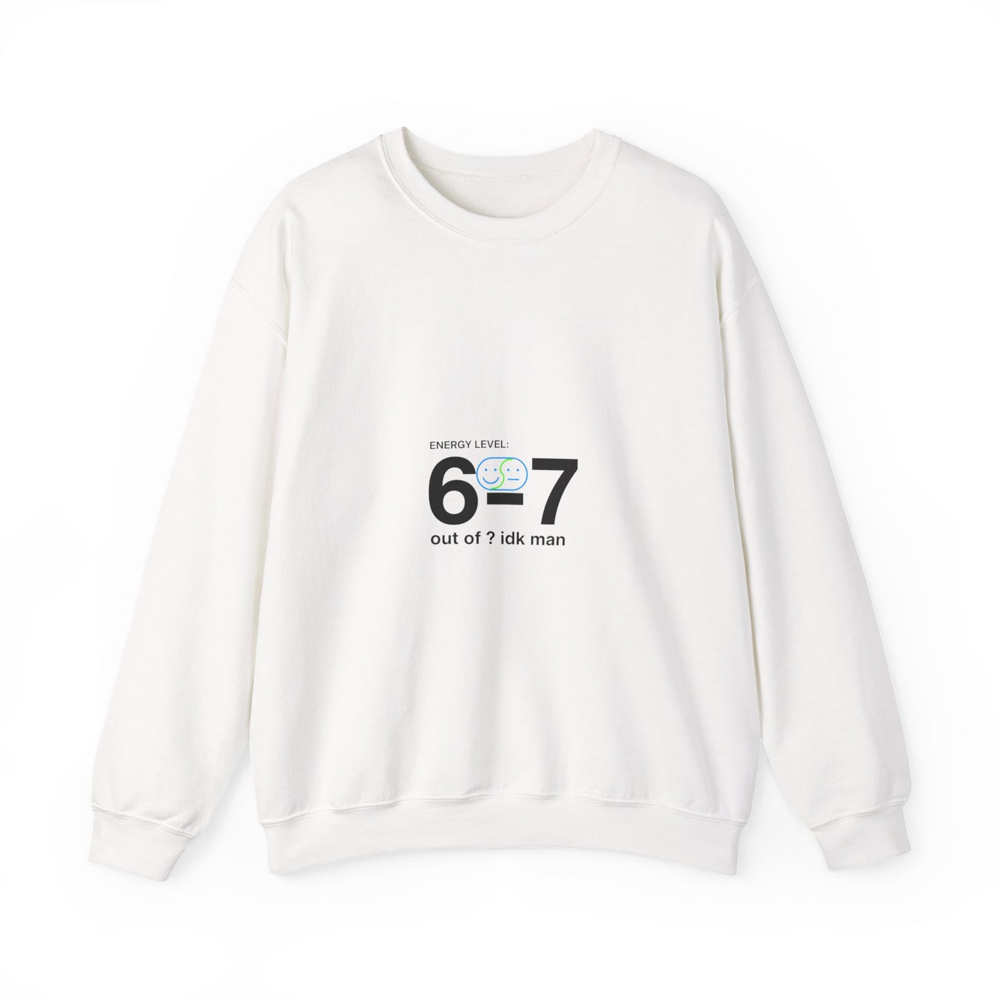 67 Numeric Meme Crewneck Sweatshirt | absurdist humor, TikTok meme