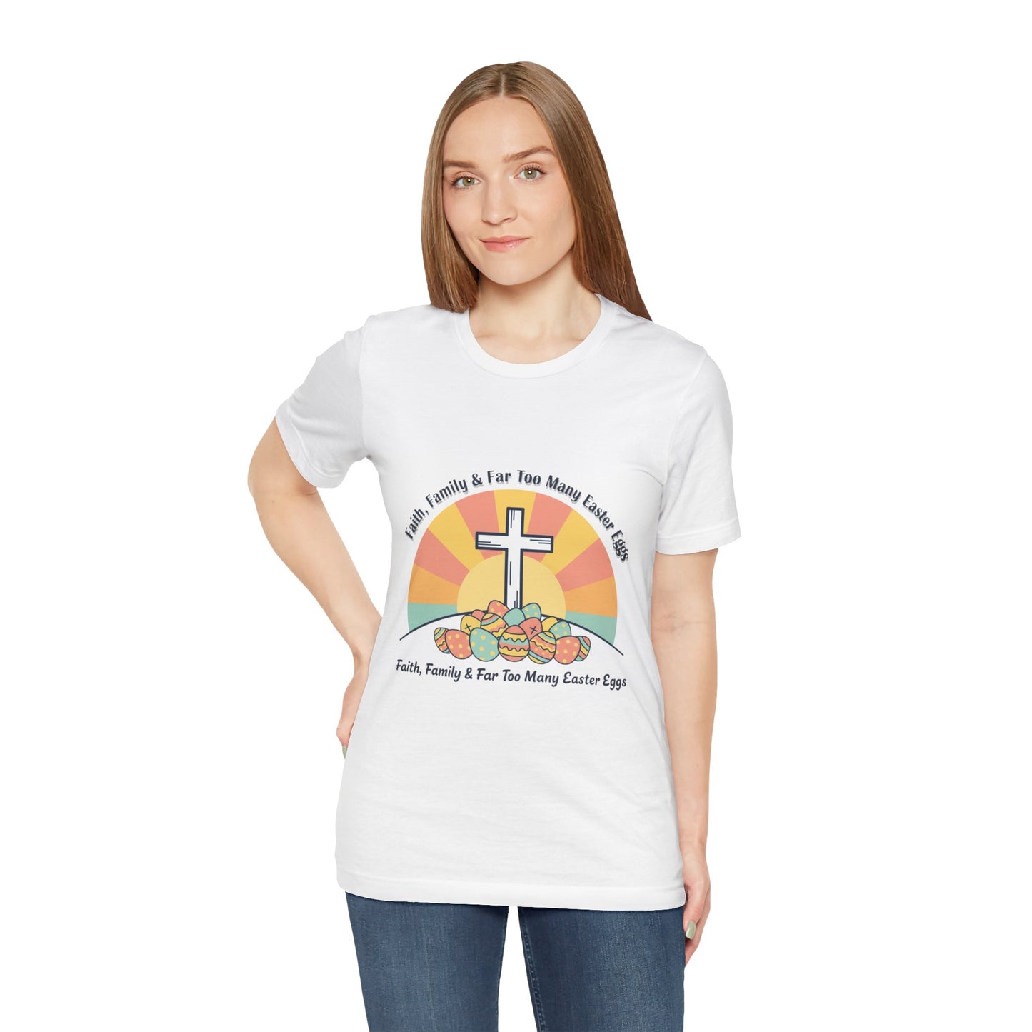 He Is Risen Cross Sunrise T-Shirt | Christian Easter Shirt, Faith-Based Humor