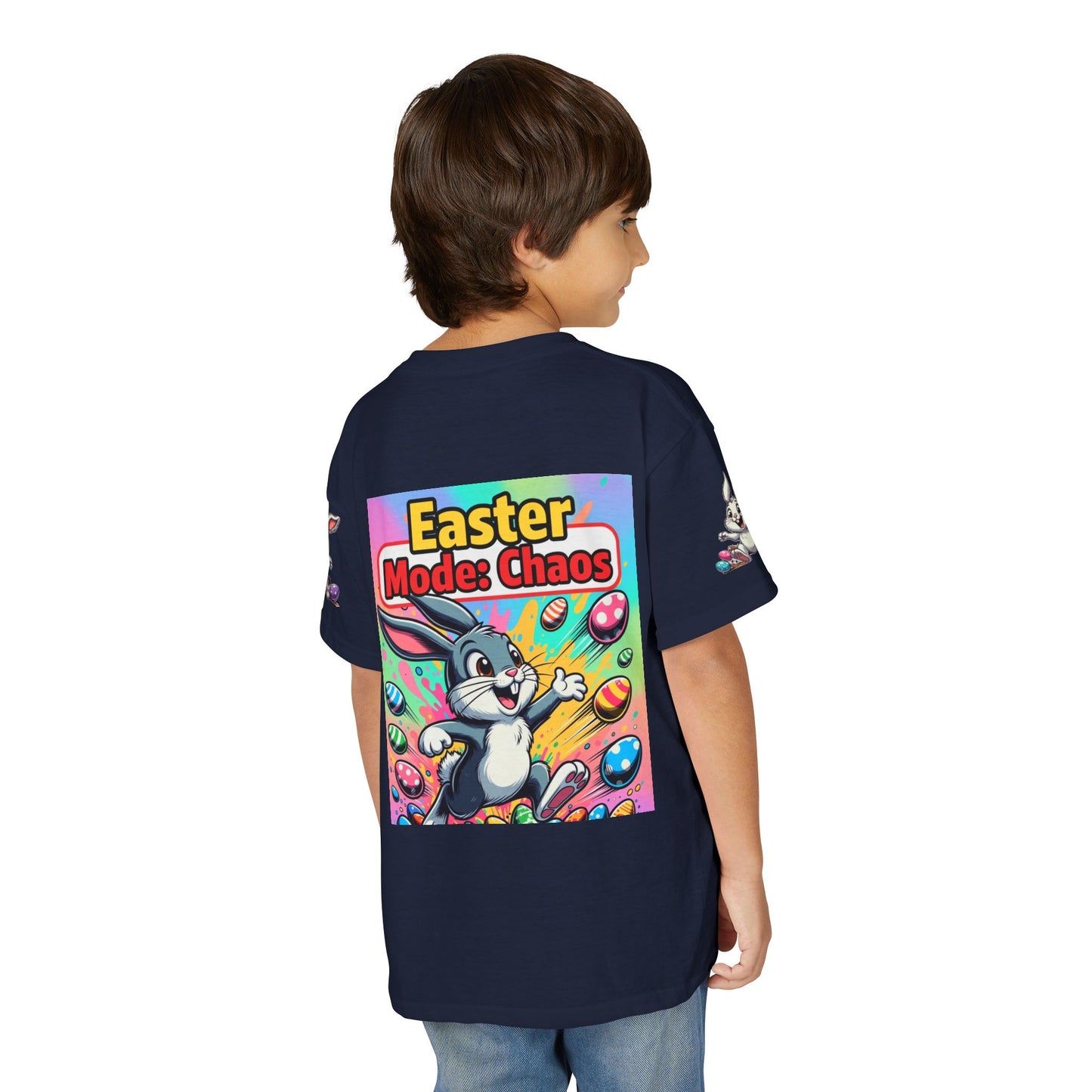 Youth Egg Squad Easter Bunny T-Shirt — Easter "Mode Chaos" Design