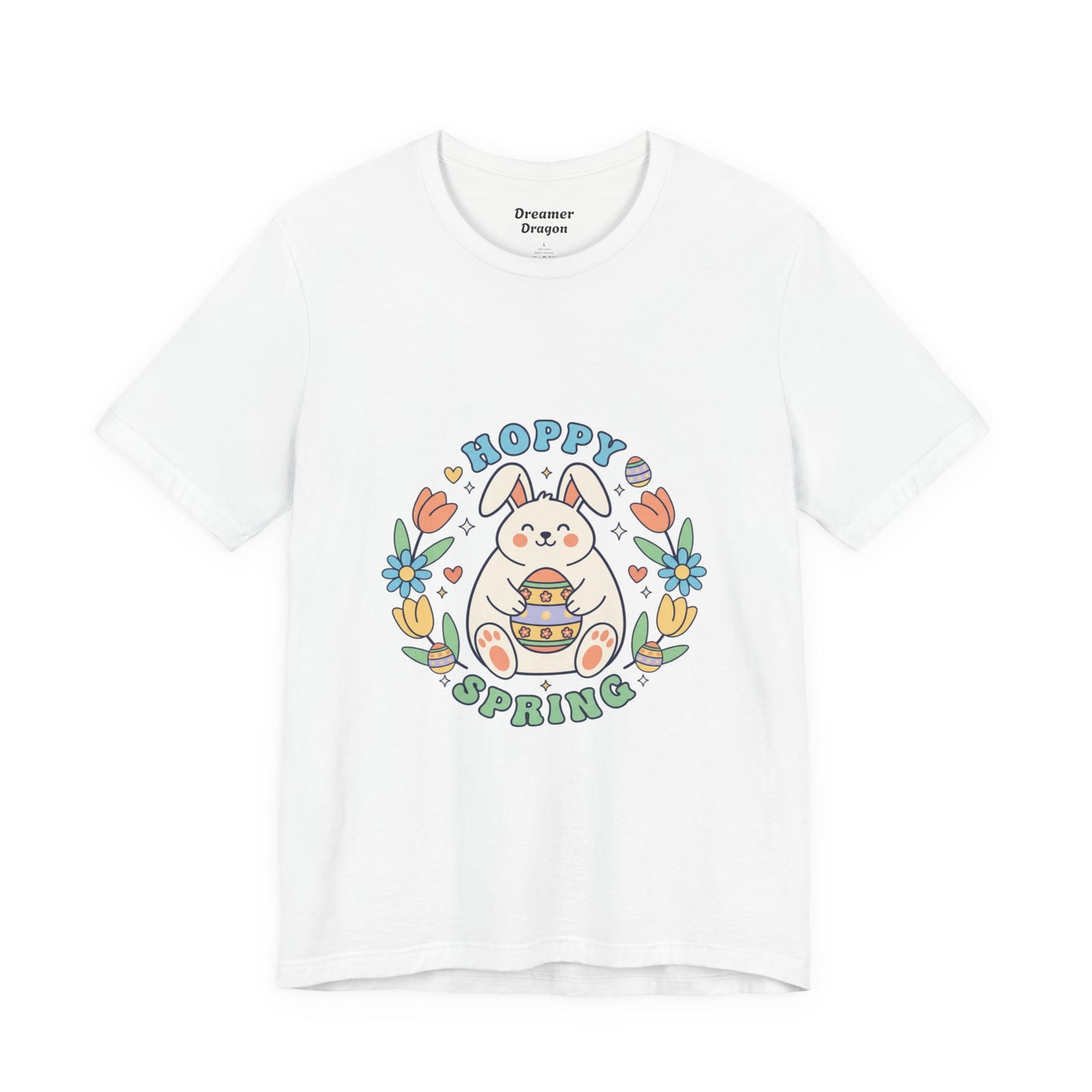 Hoppy Spring Bunny T-Shirt | Easter Bunny Aesthetic, Pastel Spring