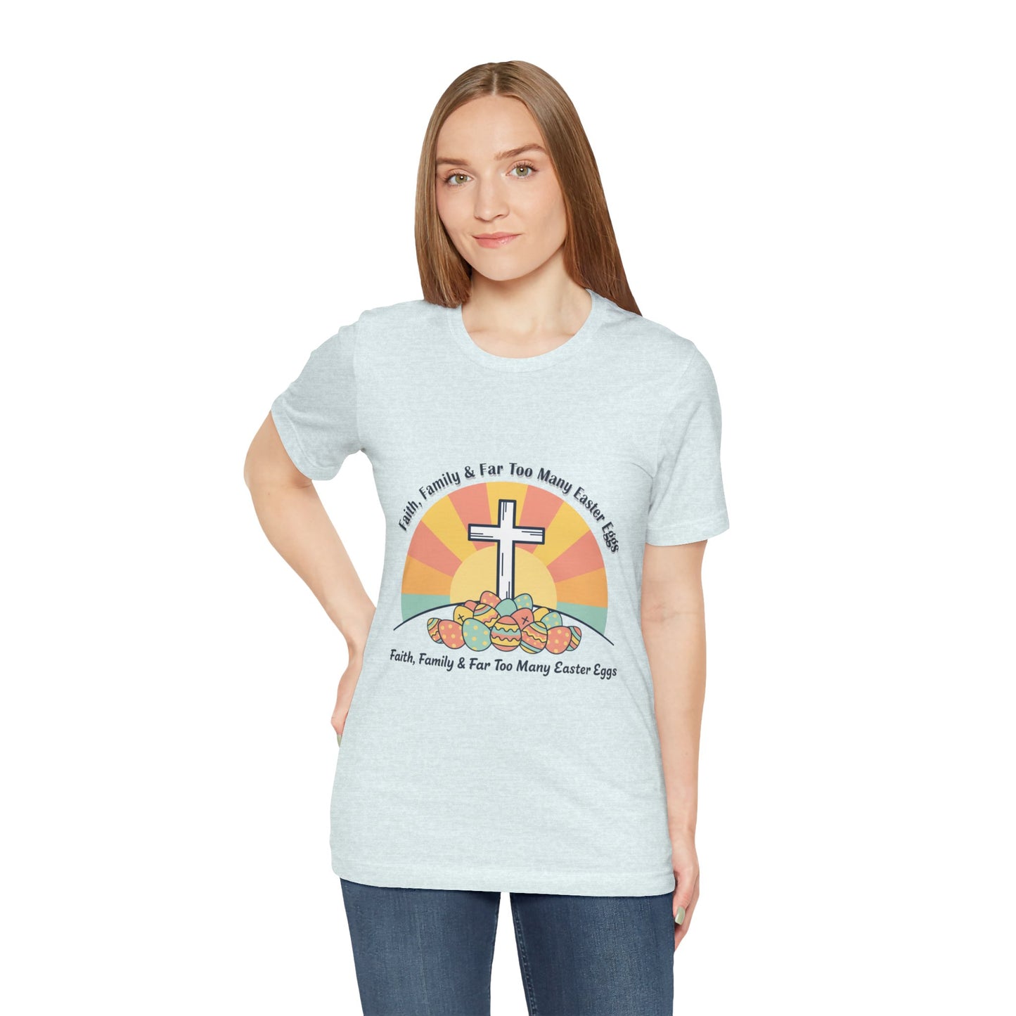 He Is Risen Cross Sunrise T-Shirt | Christian Easter Shirt, Faith-Based Humor