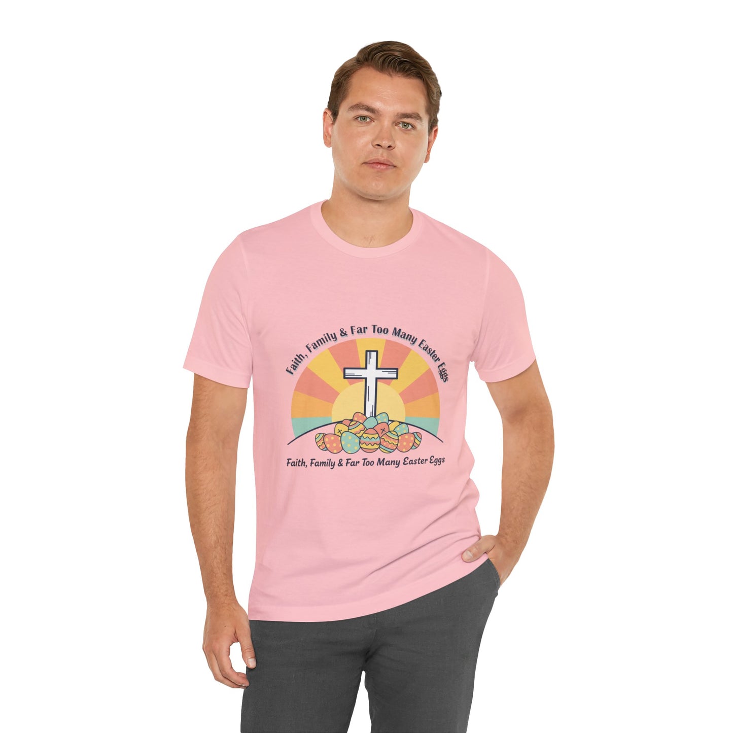 He Is Risen Cross Sunrise T-Shirt | Christian Easter Shirt, Faith-Based Humor