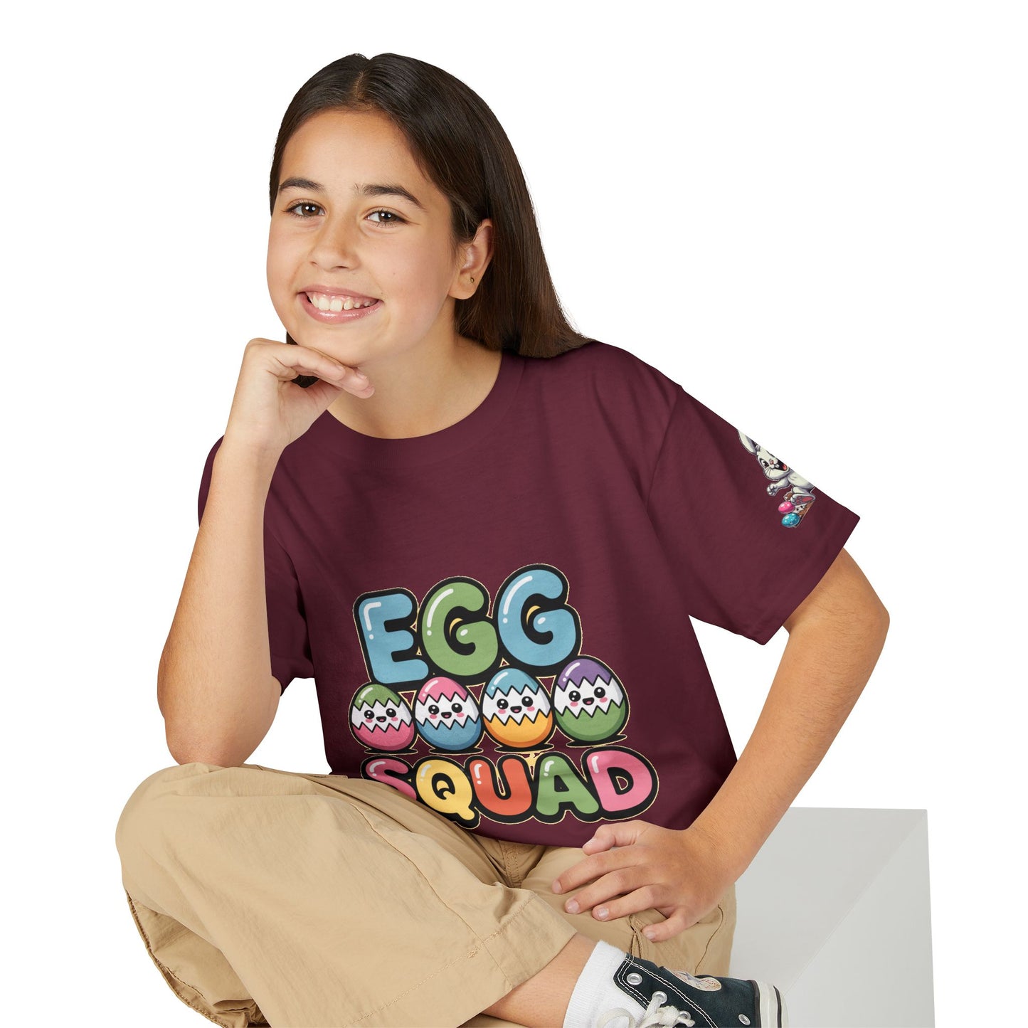 Youth Egg Squad Easter Bunny T-Shirt — Easter "Mode Chaos" Design