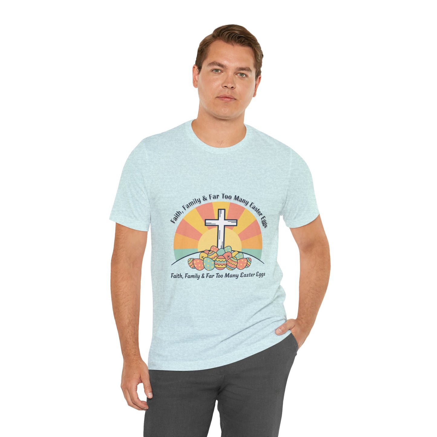 He Is Risen Cross Sunrise T-Shirt | Christian Easter Shirt, Faith-Based Humor