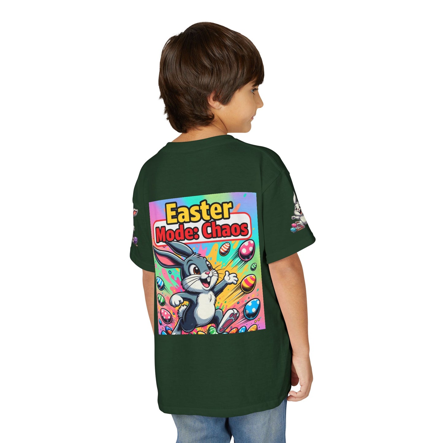 Youth Egg Squad Easter Bunny T-Shirt — Easter "Mode Chaos" Design