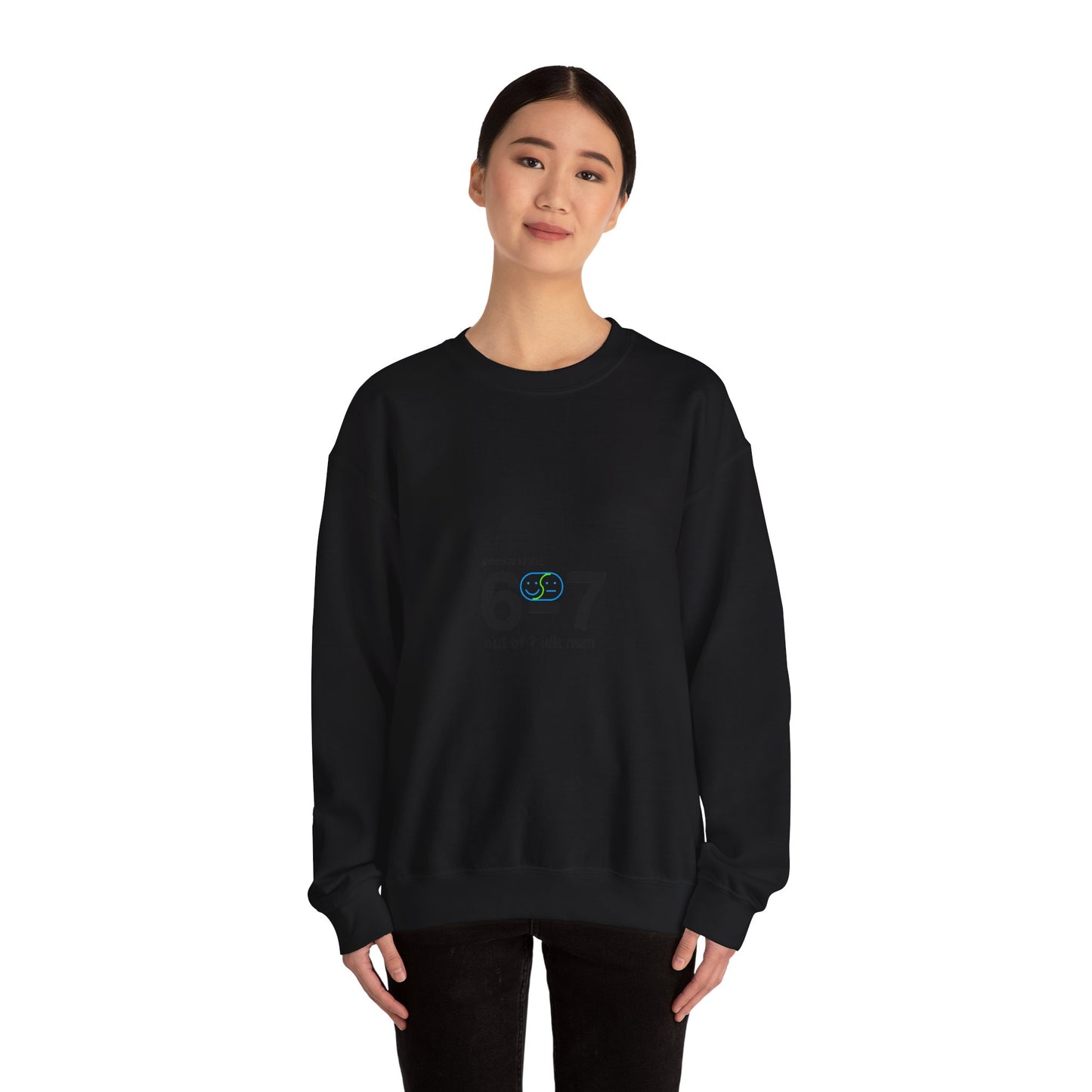 67 Numeric Meme Crewneck Sweatshirt | absurdist humor, TikTok meme