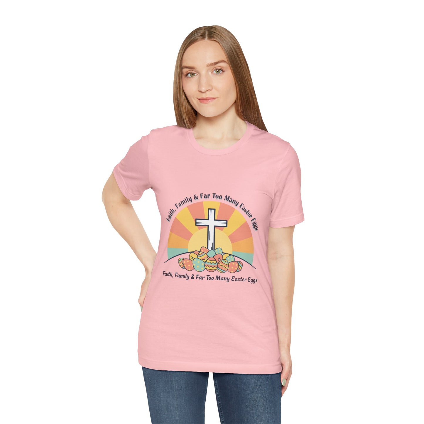 He Is Risen Cross Sunrise T-Shirt | Christian Easter Shirt, Faith-Based Humor