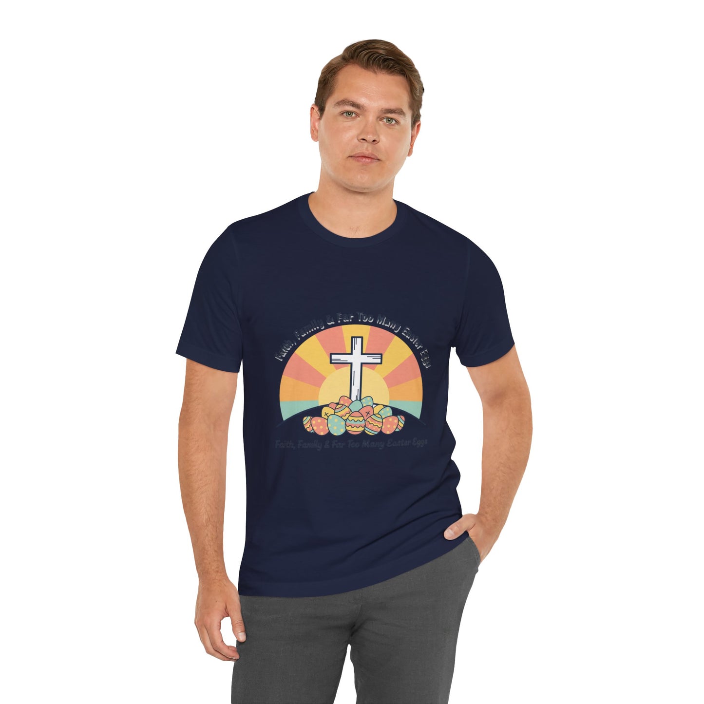 He Is Risen Cross Sunrise T-Shirt | Christian Easter Shirt, Faith-Based Humor