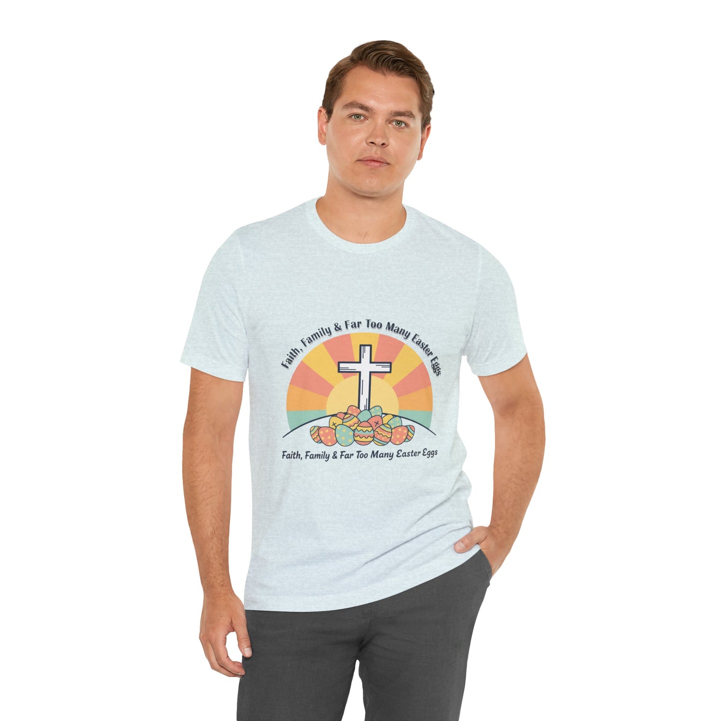 He Is Risen Cross Sunrise T-Shirt | Christian Easter Shirt, Faith-Based Humor