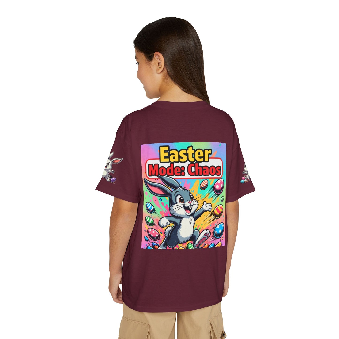 Youth Egg Squad Easter Bunny T-Shirt — Easter "Mode Chaos" Design