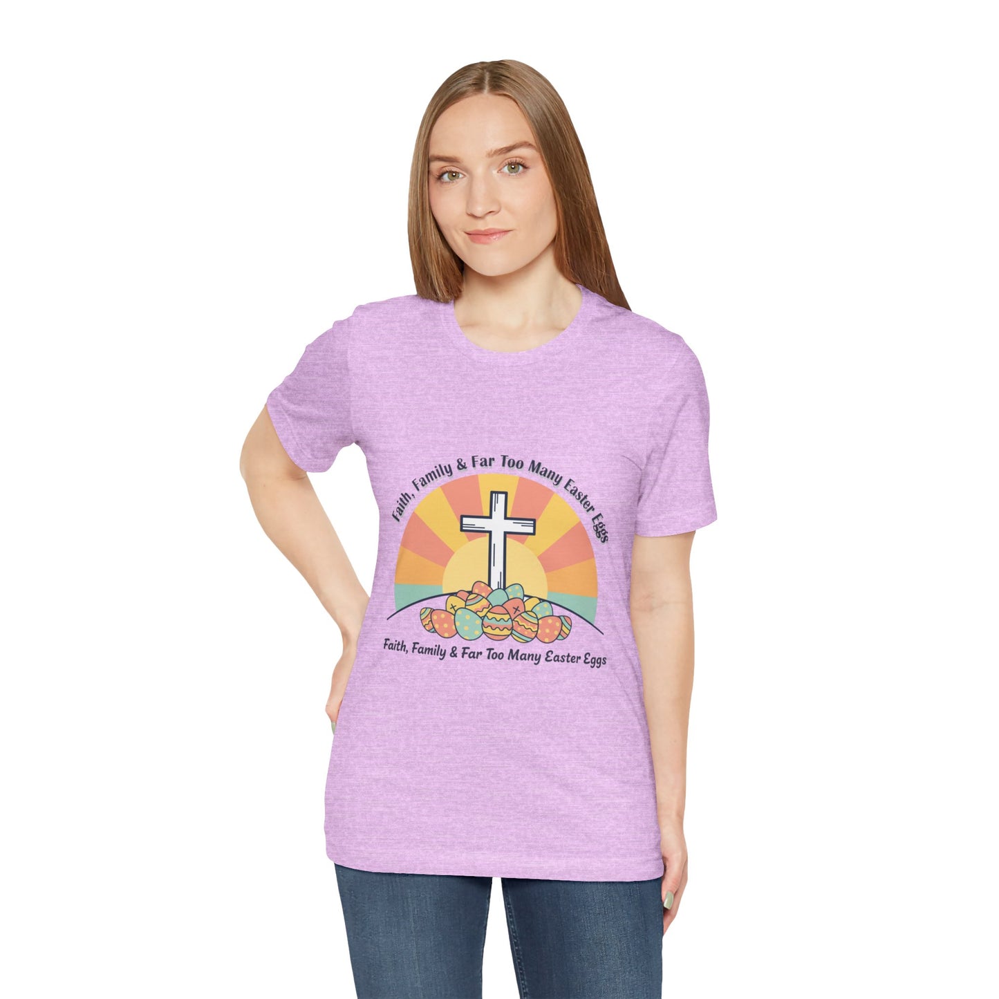 He Is Risen Cross Sunrise T-Shirt | Christian Easter Shirt, Faith-Based Humor