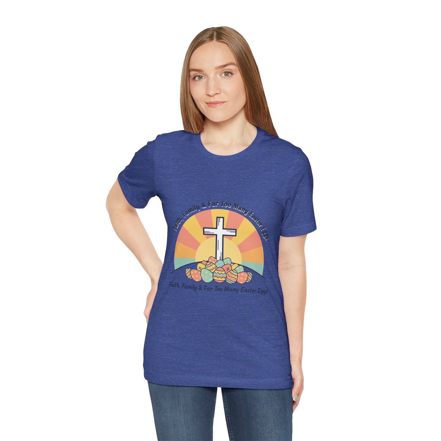 He Is Risen Cross Sunrise T-Shirt | Christian Easter Shirt, Faith-Based Humor
