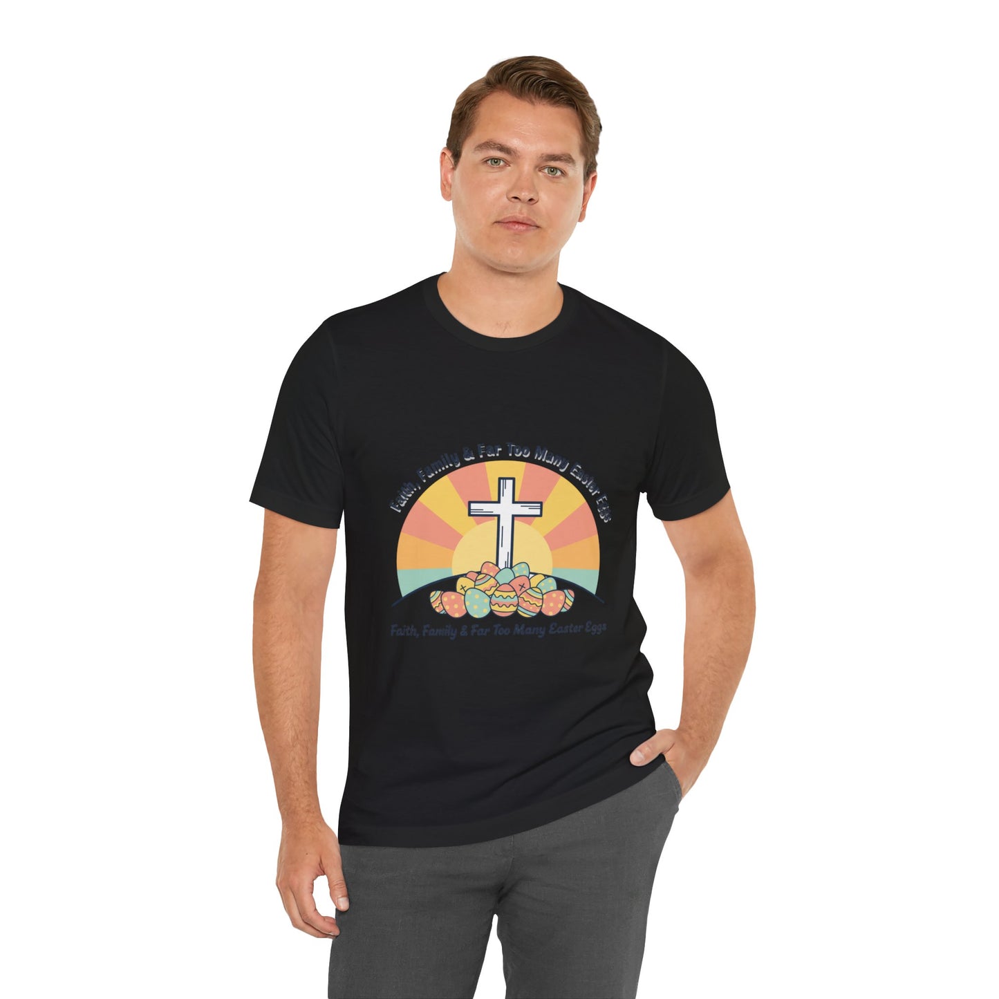 He Is Risen Cross Sunrise T-Shirt | Christian Easter Shirt, Faith-Based Humor