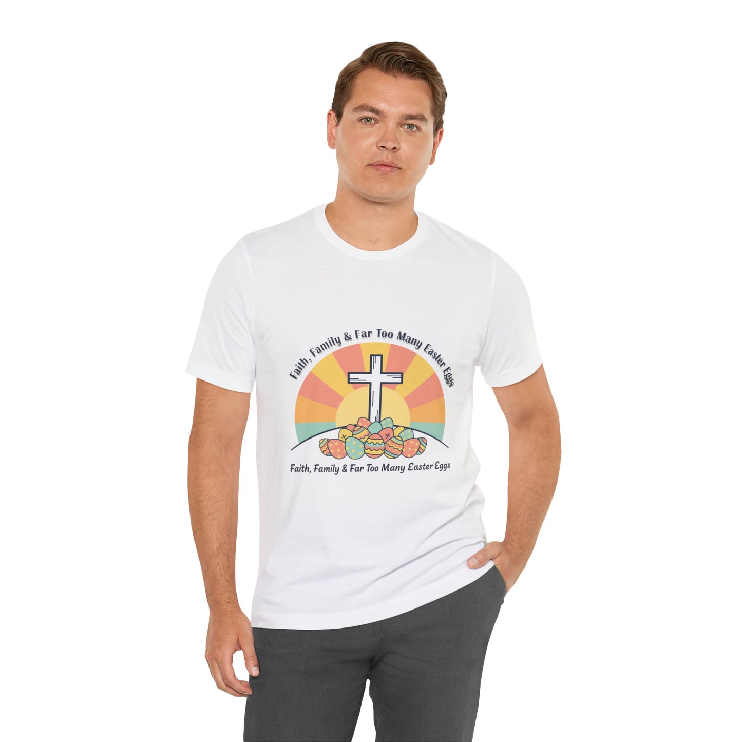 He Is Risen Cross Sunrise T-Shirt | Christian Easter Shirt, Faith-Based Humor