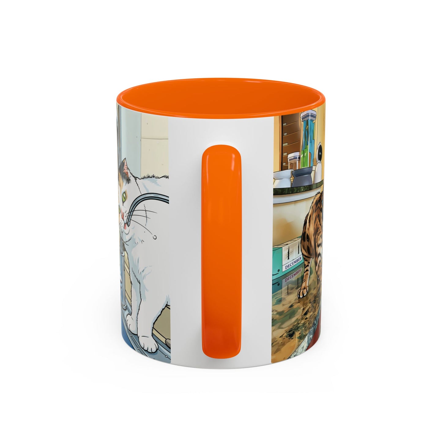 Cat Kitchen Coffee Mug — Whimsical Cats at the Sink Accent Mug (11oz)