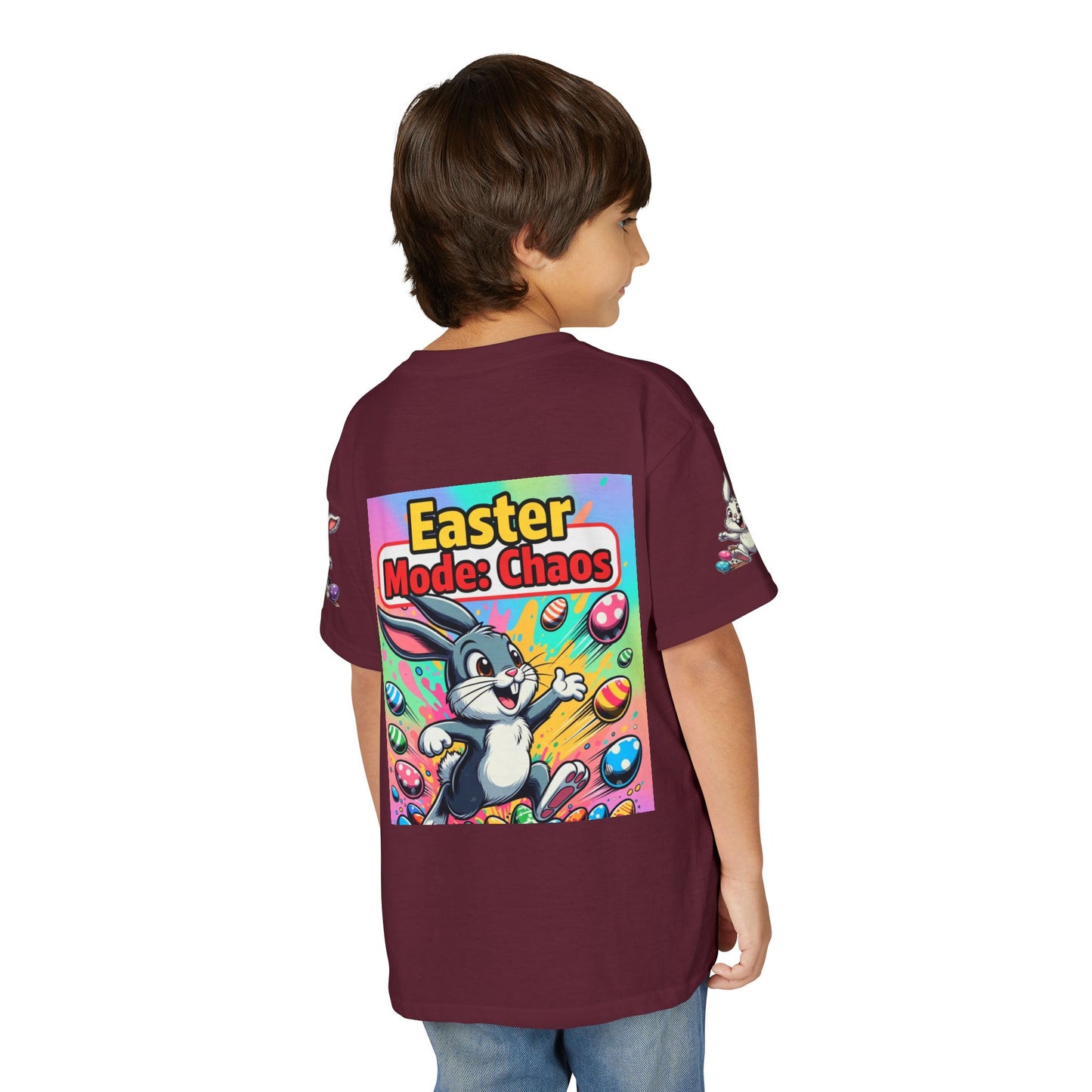 Youth Egg Squad Easter Bunny T-Shirt — Easter "Mode Chaos" Design