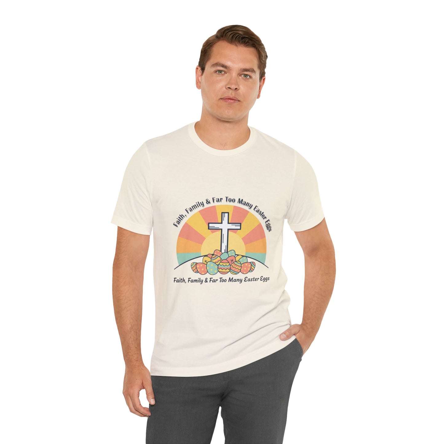 He Is Risen Cross Sunrise T-Shirt | Christian Easter Shirt, Faith-Based Humor