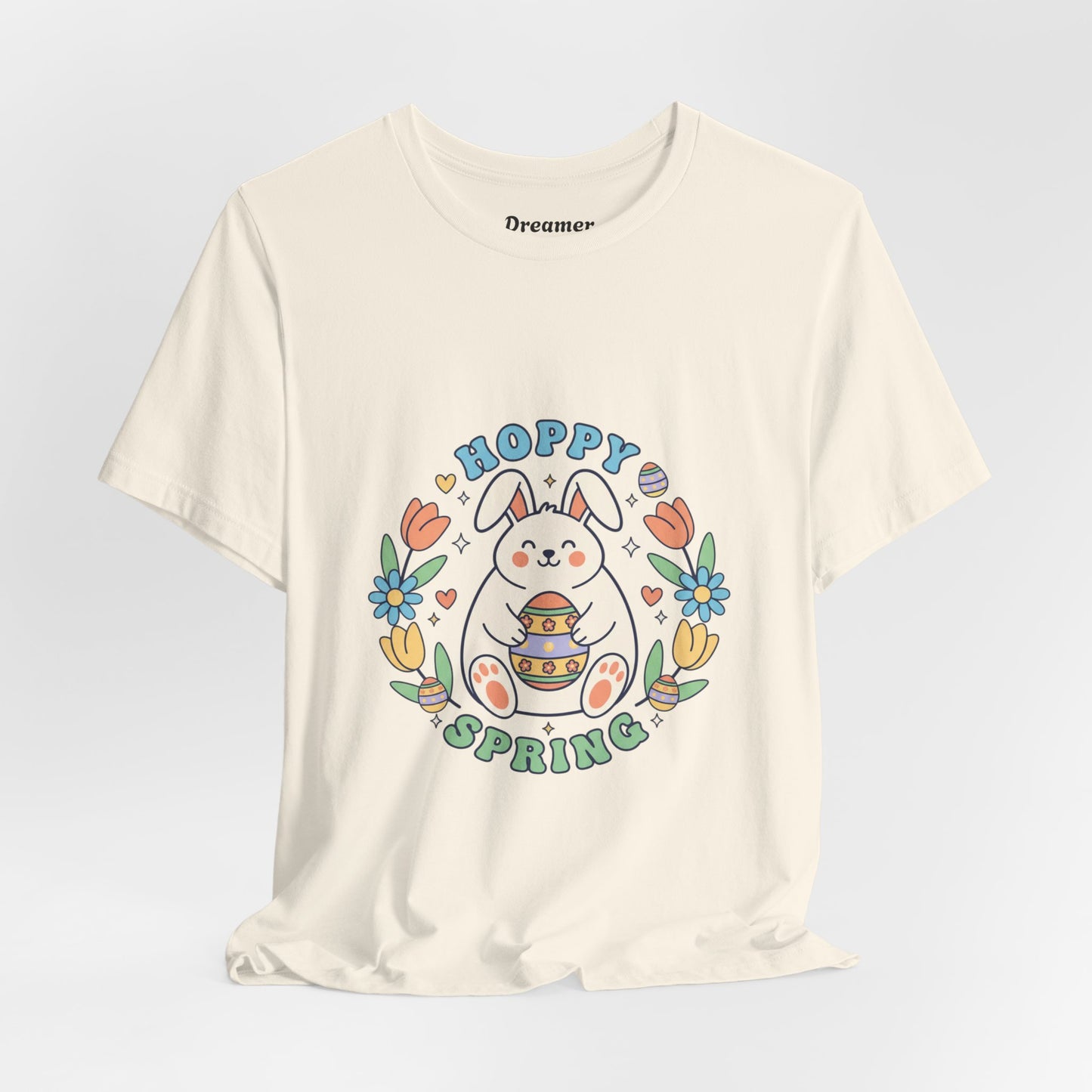 Hoppy Spring Bunny T-Shirt | Easter Bunny Aesthetic, Pastel Spring