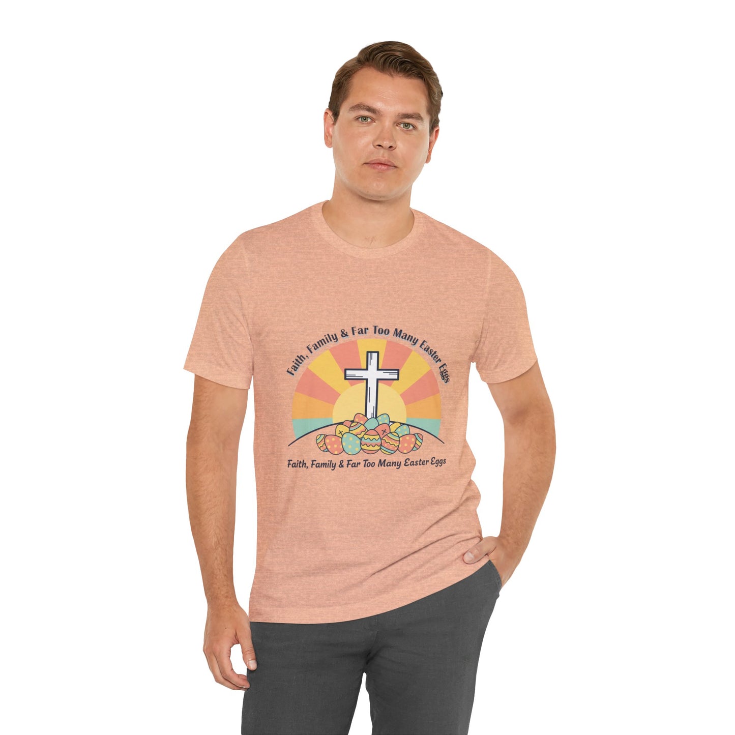 He Is Risen Cross Sunrise T-Shirt | Christian Easter Shirt, Faith-Based Humor